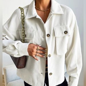 SHEIN Cream Shacket Size L